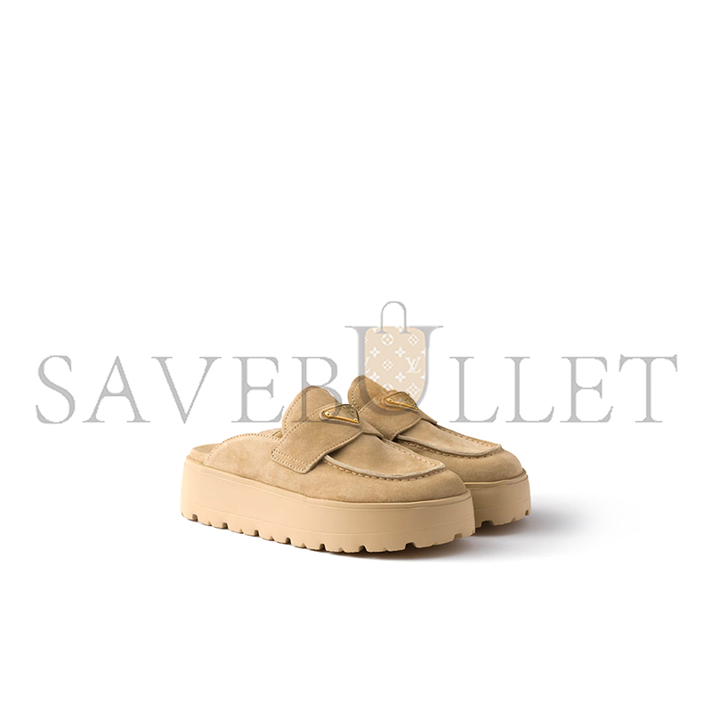 Pra*a suede flatform mules 1xz778